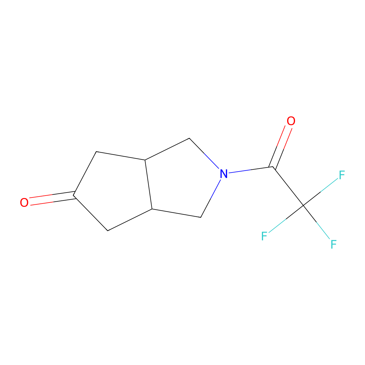 2-(2,2,2-trifluoroacetyl)hexahydrocyclopenta[c]pyrrol-5(1H)-one molecular structure, CAS 445389-16-2