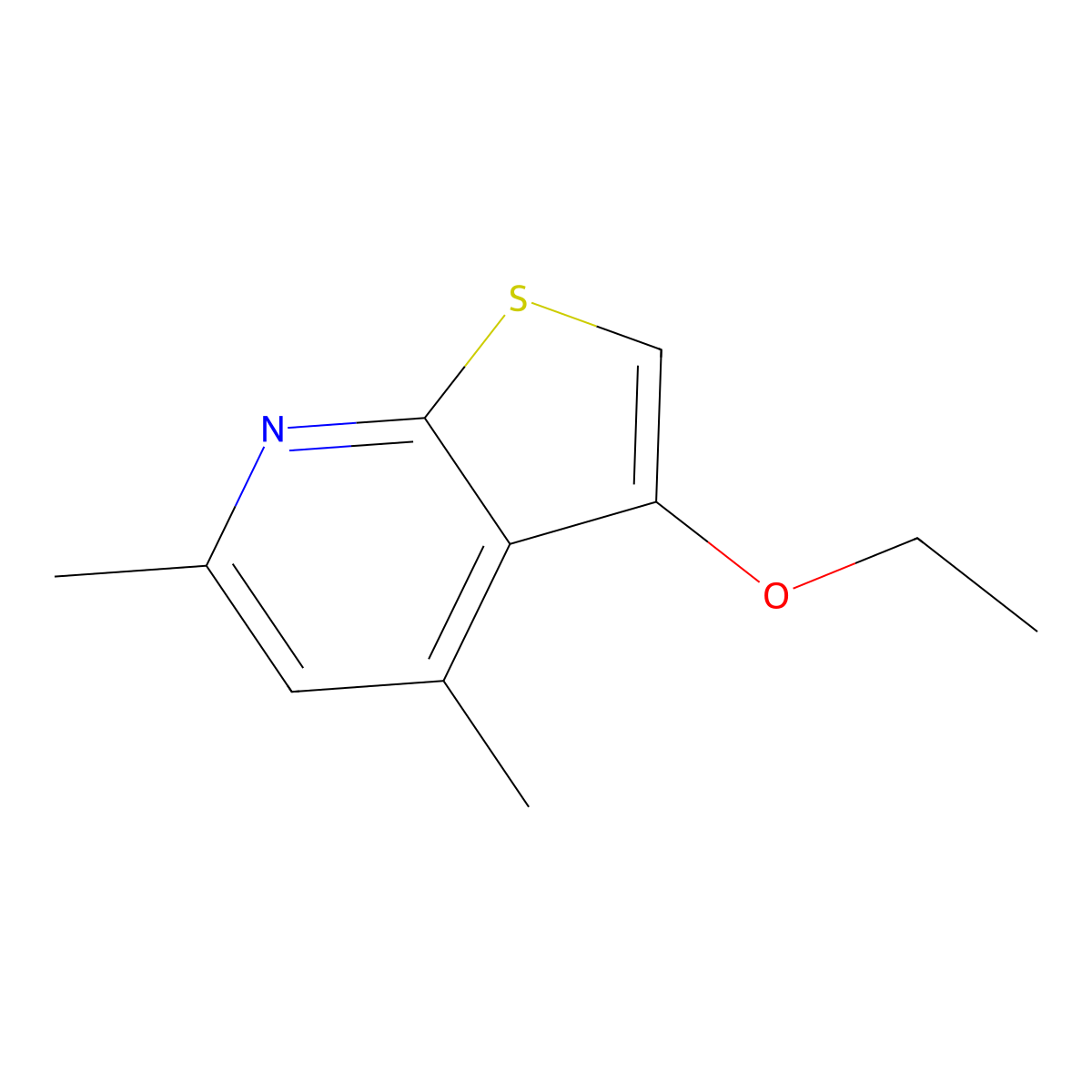 3-Ethoxy-4,6-dimethylthieno[2,3-b]pyridine molecular structure, CAS 445390-84-1