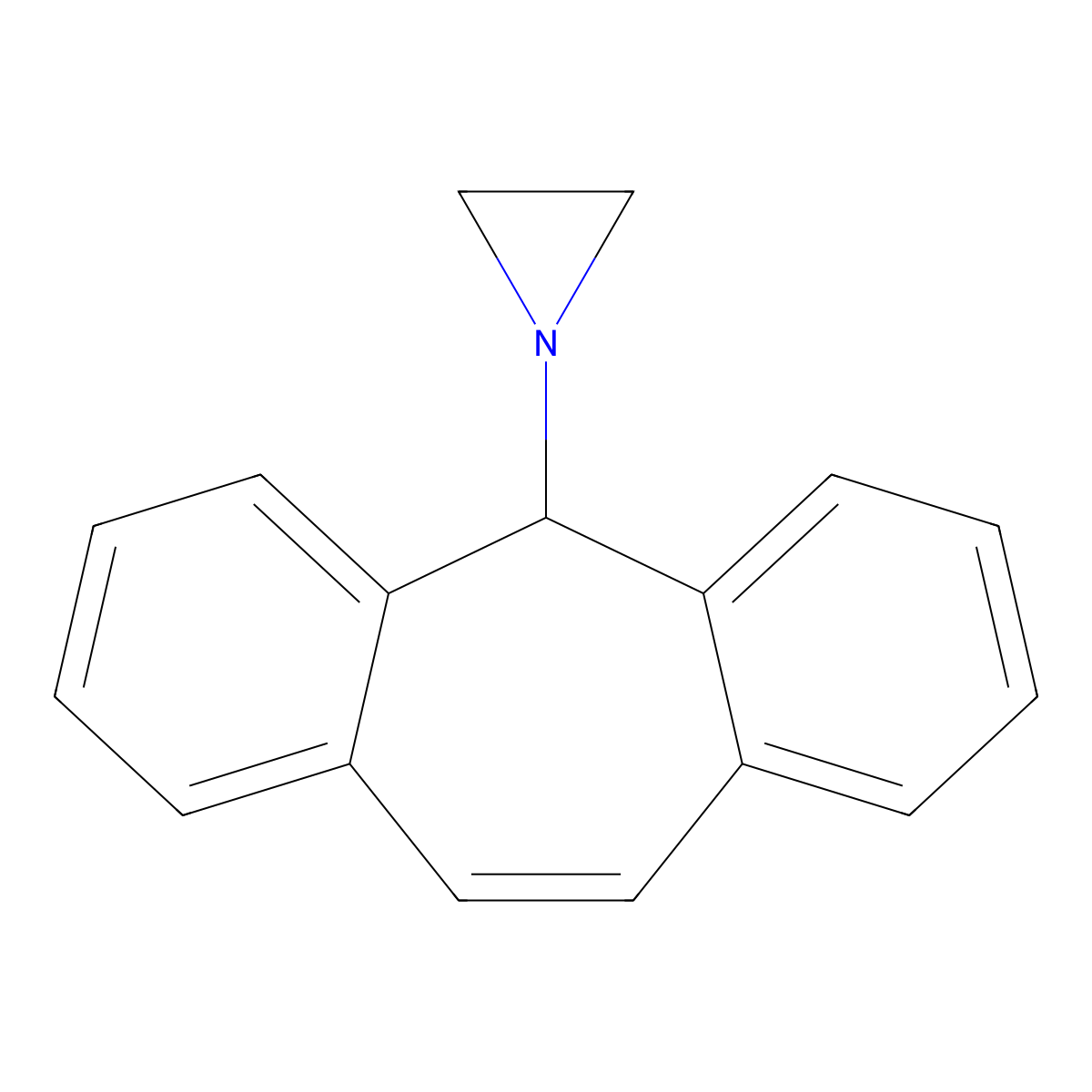 1-(5H-dibenzo[a,d]cyclohepten-5-yl)aziridine molecular structure, CAS 445393-76-0