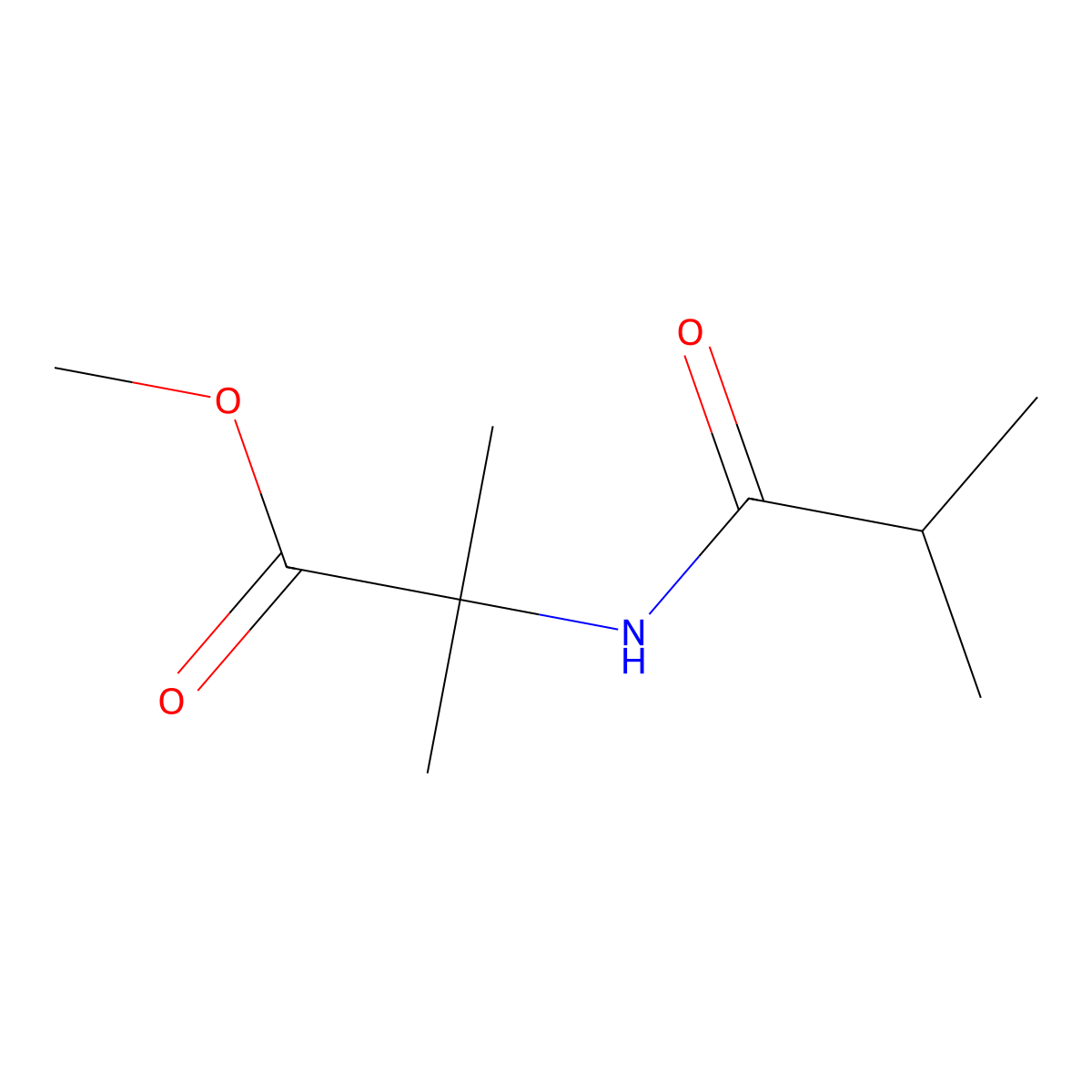 methyl N-isobutyryl-2-methylalaninate molecular structure, CAS 445396-06-5