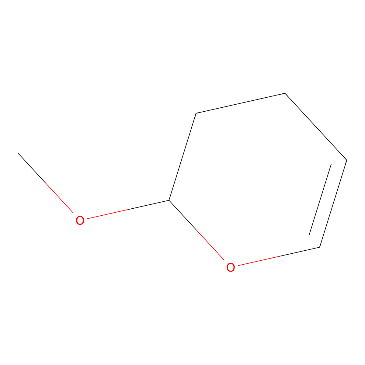 3,4-dihydro-2-methoxy-2H-pyran molecular structure, CAS 4454-05-1