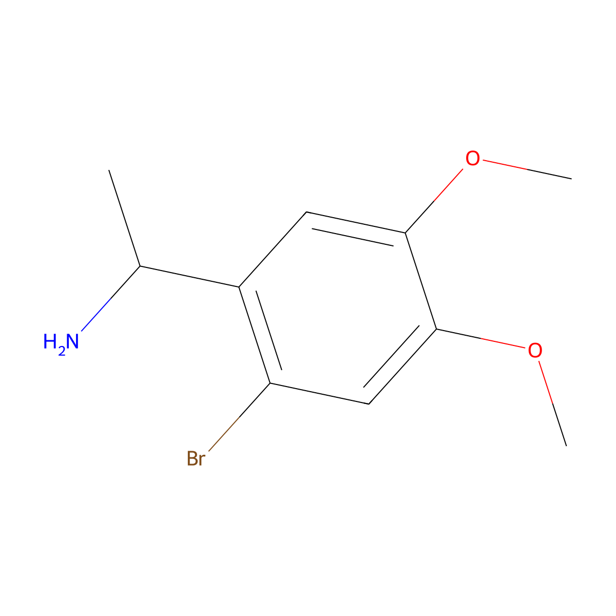 1-(2-Bromo-4,5-dimethoxyphenyl)ethan-1-amine molecular structure, CAS 445408-33-3