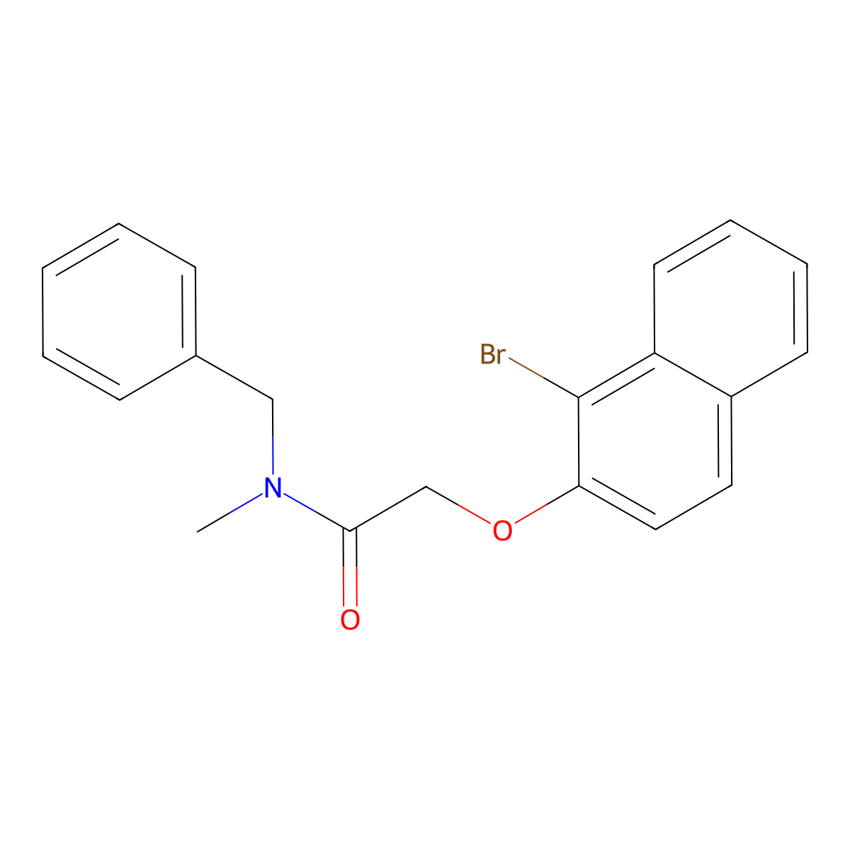 N-benzyl-2-[(1-bromo-2-naphthyl)oxy]-N-methylacetamide molecular structure, CAS 445409-37-0