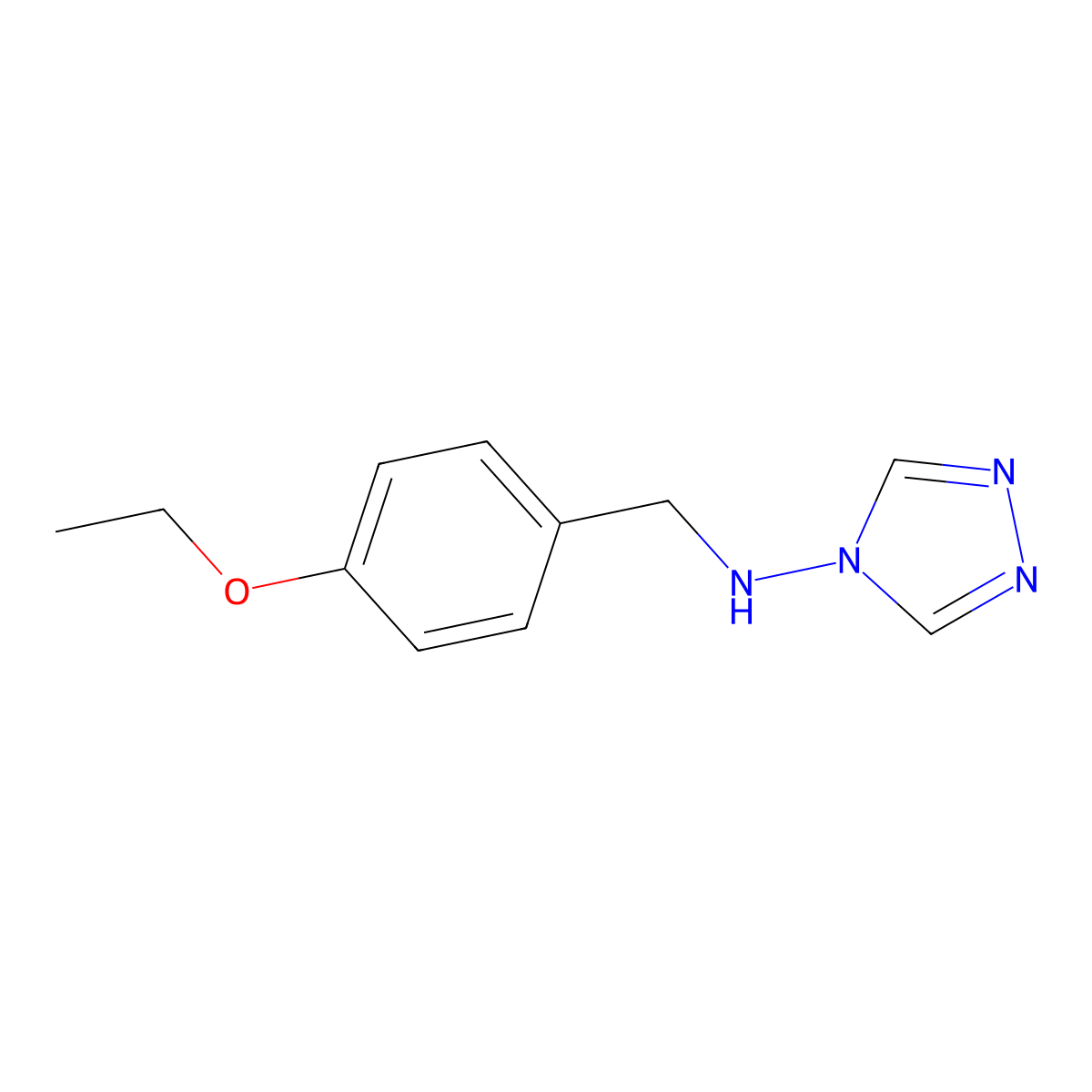 N-(4-ethoxybenzyl)-4H-1,2,4-triazol-4-amine molecular structure, CAS 445410-54-8
