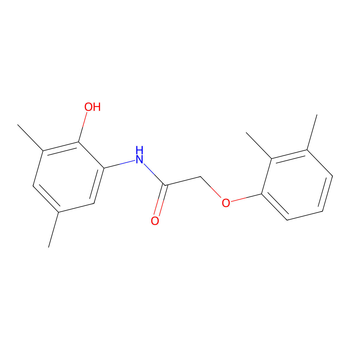 2-(2,3-dimethylphenoxy)-N-(2-hydroxy-3,5-dimethylphenyl)acetamide molecular structure, CAS 445412-56-6