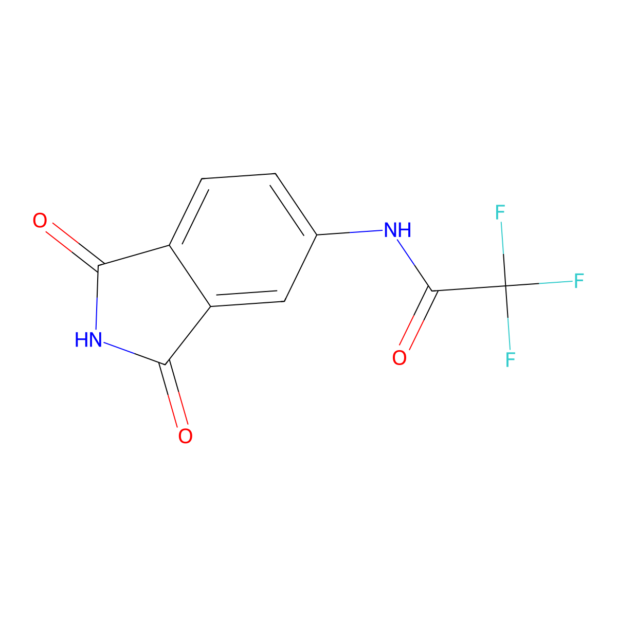 N-(1,3-dioxoisoindol-5-yl)-2,2,2-trifluoroacetamide molecular structure, CAS 445413-83-2