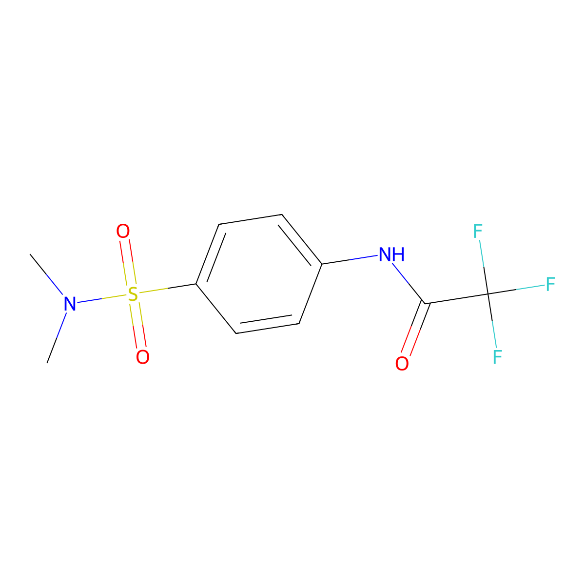 N-[4-(dimethylsulfamoyl)phenyl]-2,2,2-trifluoroacetamide molecular structure, CAS 445414-94-8