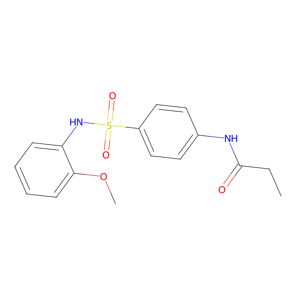 N-[4-[(2-methoxyphenyl)sulfamoyl]phenyl]propanamide molecular structure, CAS 445414-95-9
