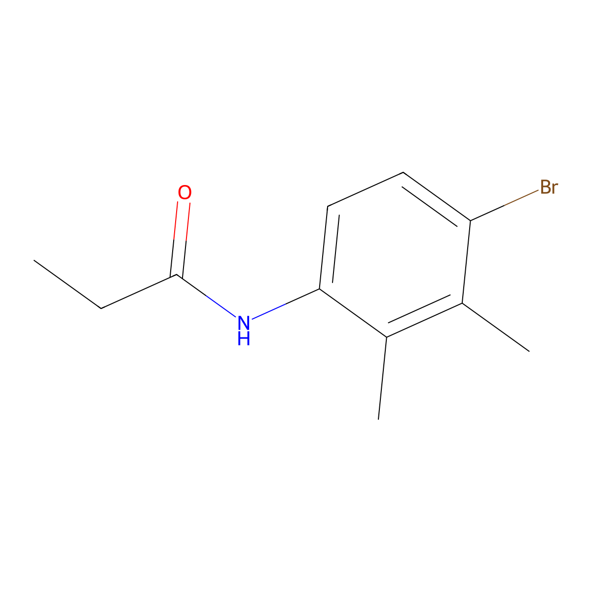 N-(4-bromo-2,3-dimethylphenyl)propanamide molecular structure, CAS 445415-22-5