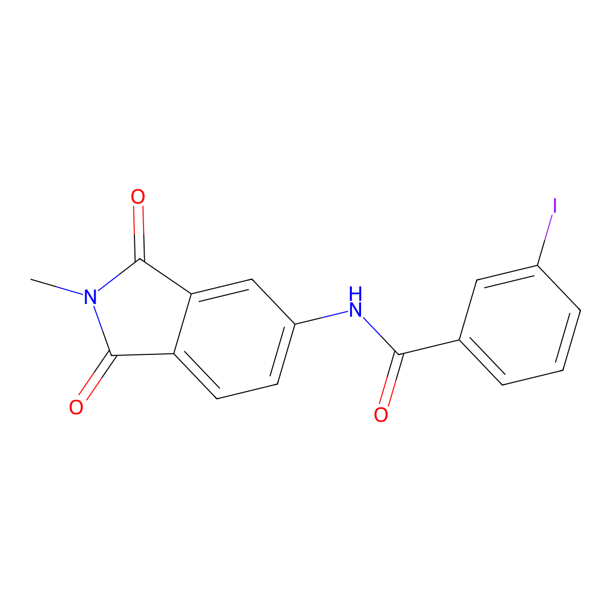 3-iodo-N-(2-methyl-1,3-dioxo-2,3-dihydro-1H-isoindol-5-yl)benzamide molecular structure, CAS 445415-53-2