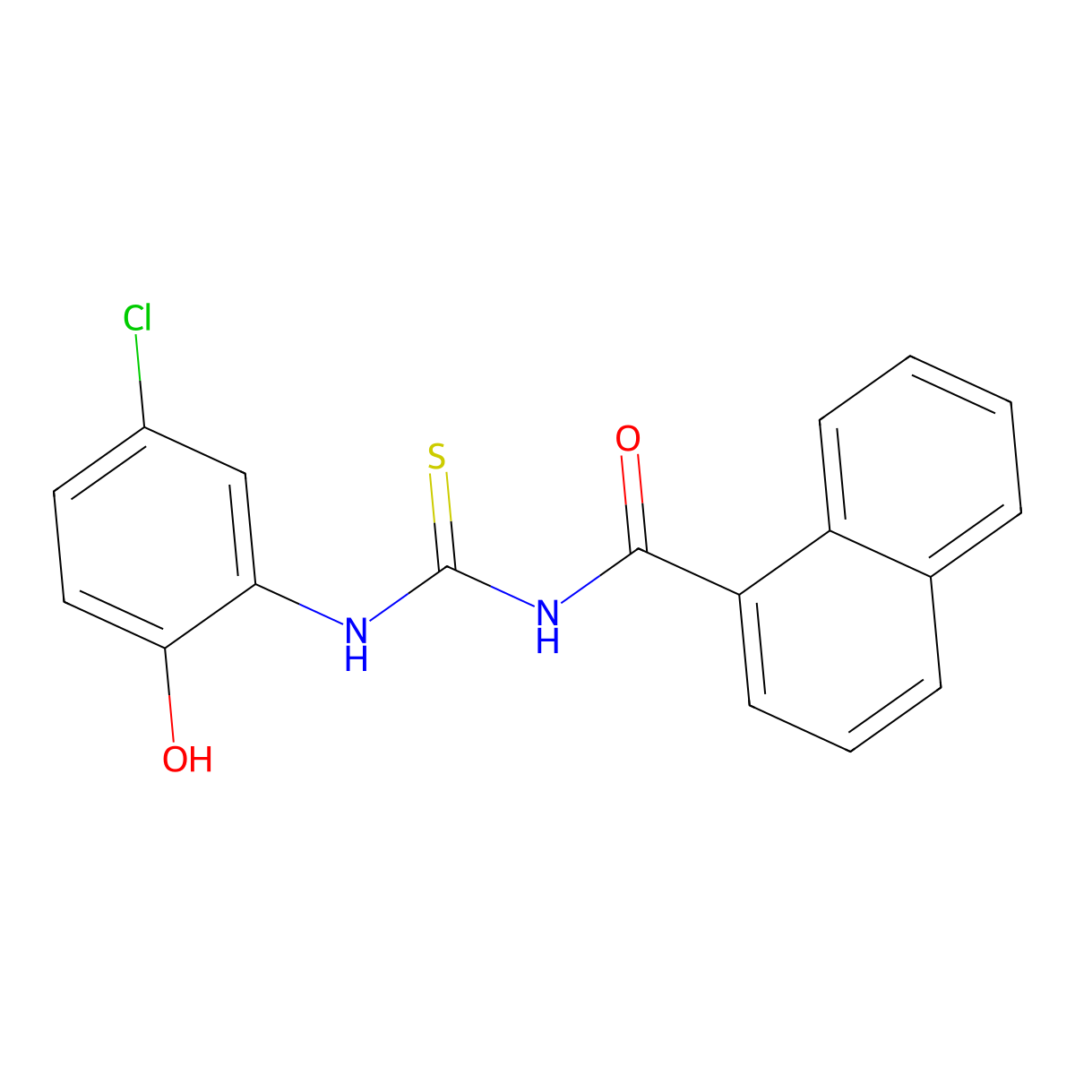 N-[(5-chloro-2-hydroxyphenyl)carbamothioyl]naphthalene-1-carboxamide molecular structure, CAS 445417-01-6