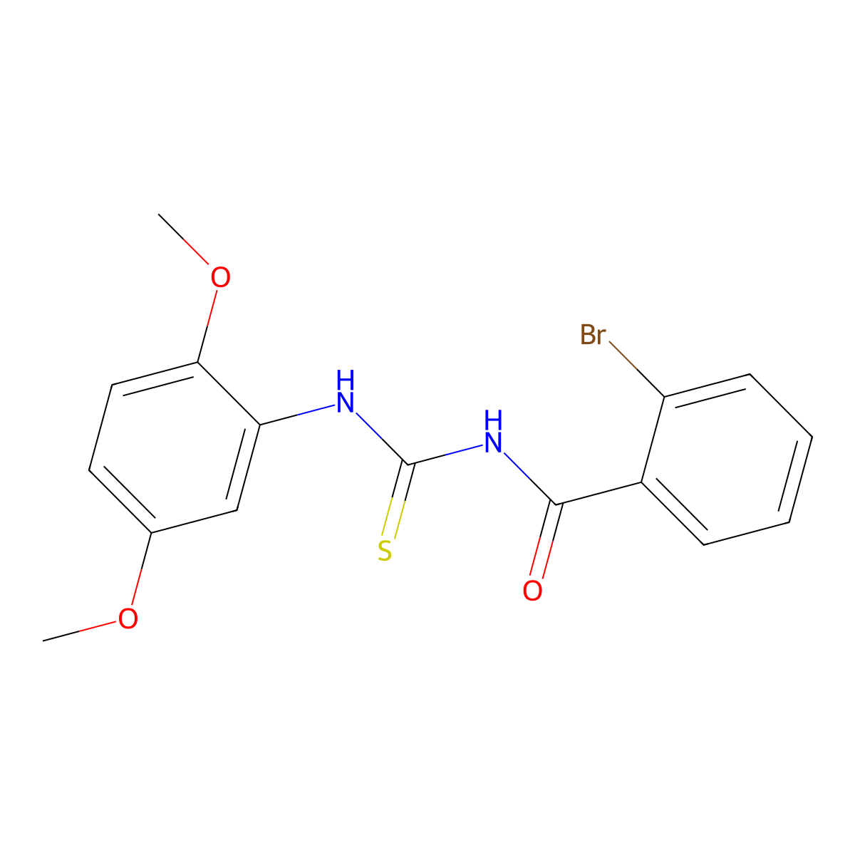 2-bromo-N-[(2,5-dimethoxyphenyl)carbamothioyl]benzamide molecular structure, CAS 445417-08-3