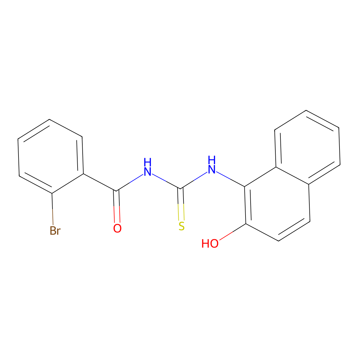 2-bromo-N-[(2-hydroxynaphthalen-1-yl)carbamothioyl]benzamide molecular structure, CAS 445418-37-1