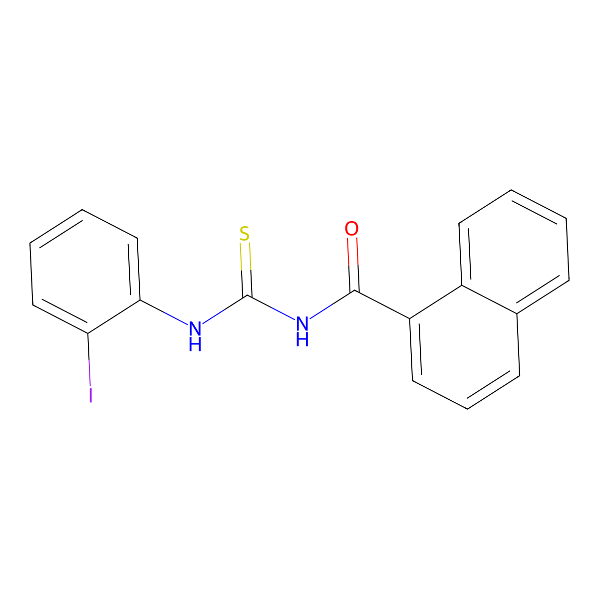 N-[(2-iodophenyl)carbamothioyl]naphthalene-1-carboxamide molecular structure, CAS 445418-67-7