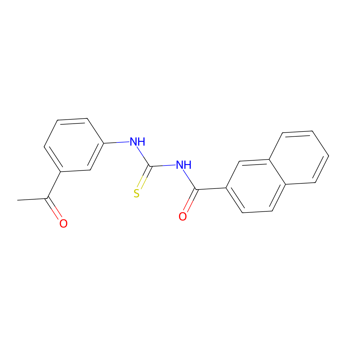 N-[(3-acetylphenyl)carbamothioyl]naphthalene-2-carboxamide molecular structure, CAS 445420-26-8