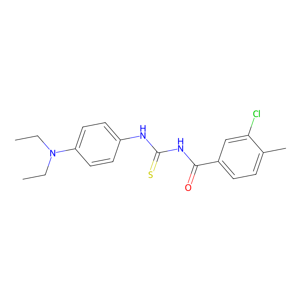 3-chloro-N-[[4-(diethylamino)phenyl]carbamothioyl]-4-methylbenzamide molecular structure, CAS 445420-28-0