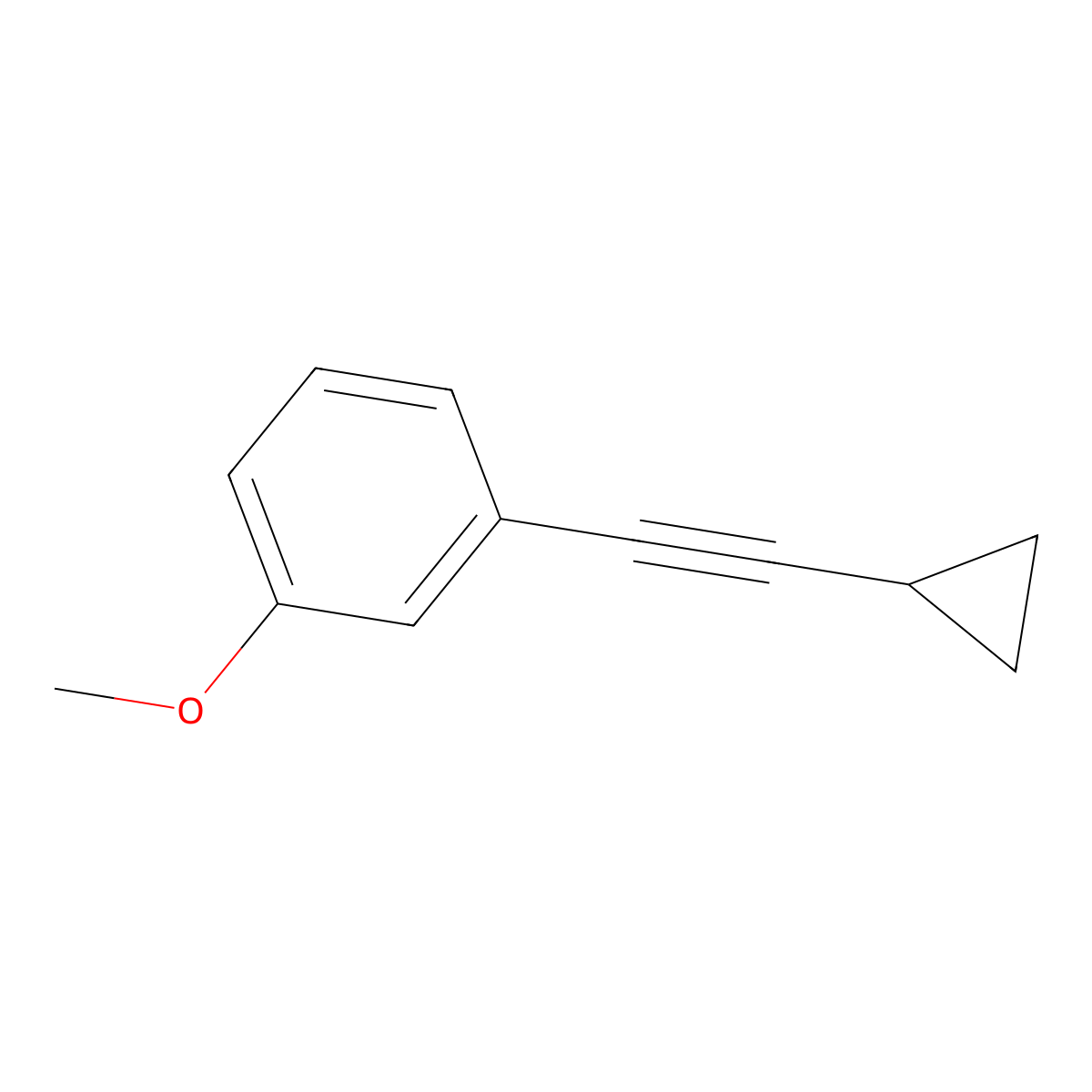 1-(2-Cyclopropylethynyl)-3-methoxybenzene molecular structure, CAS 445424-01-1