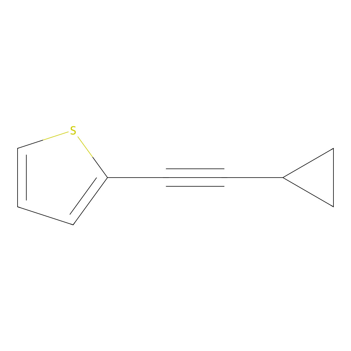 2-(2-Cyclopropylethynyl)thiophene molecular structure, CAS 445424-06-6