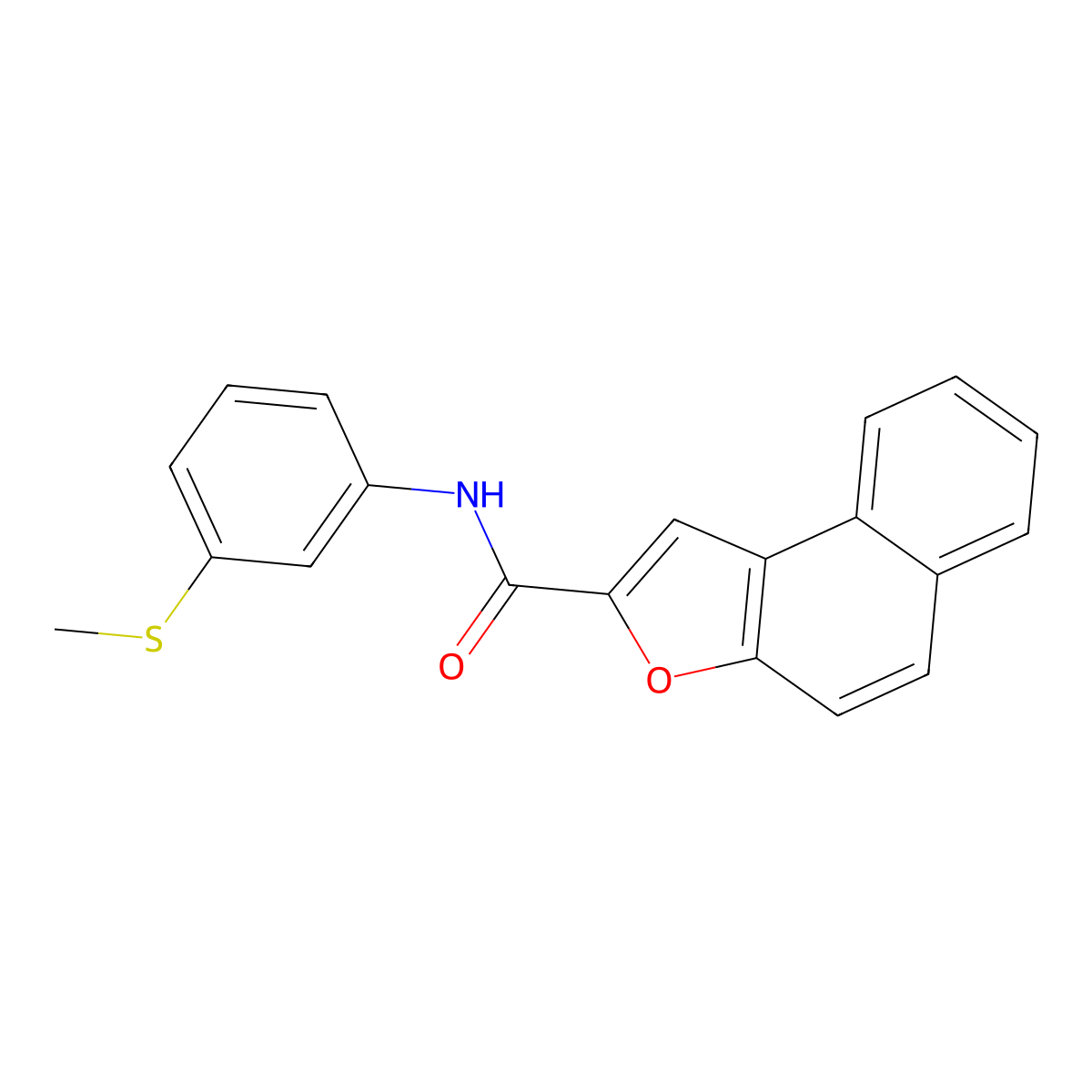 N-[3-(methylsulfanyl)phenyl]naphtho[2,1-b]furan-2-carboxamide molecular structure, CAS 445426-66-4