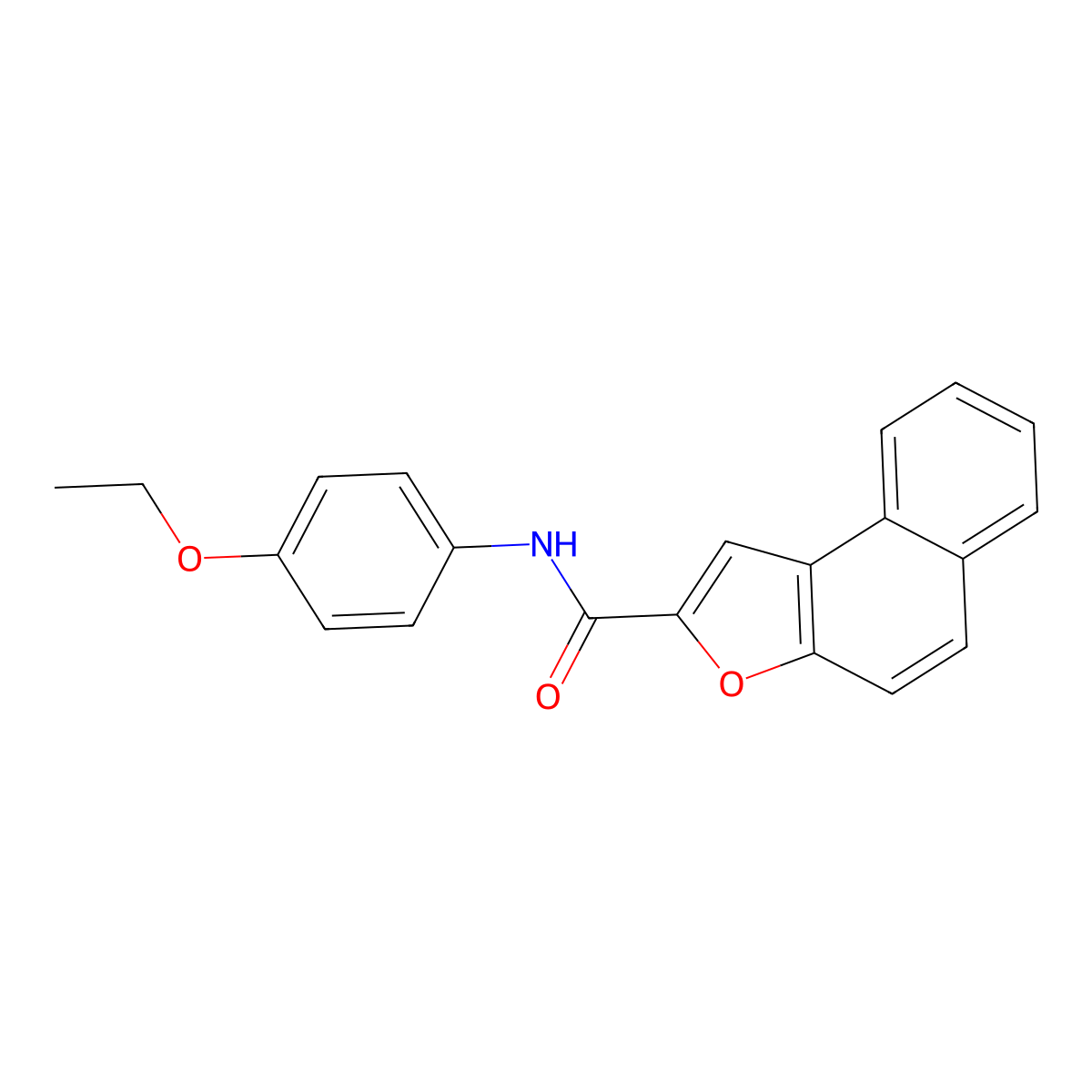 N-(4-ethoxyphenyl)naphtho[2,1-b]furan-2-carboxamide molecular structure, CAS 445426-67-5