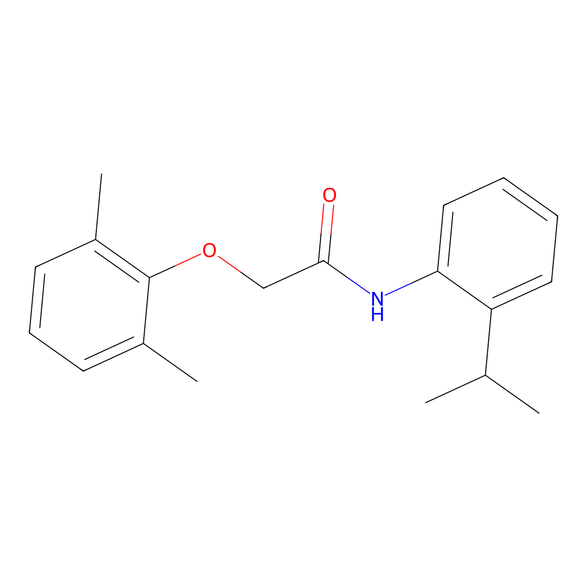 2-(2,6-dimethylphenoxy)-N-[2-(propan-2-yl)phenyl]acetamide molecular structure, CAS 445426-80-2