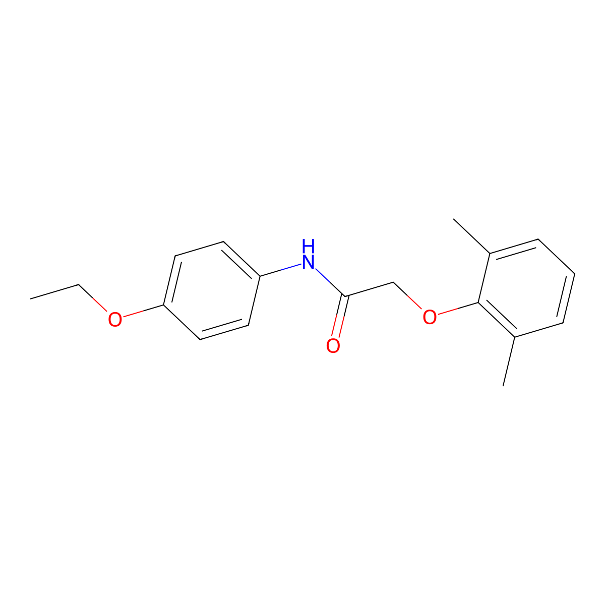 2-(2,6-dimethylphenoxy)-N-(4-ethoxyphenyl)acetamide molecular structure, CAS 445426-85-7