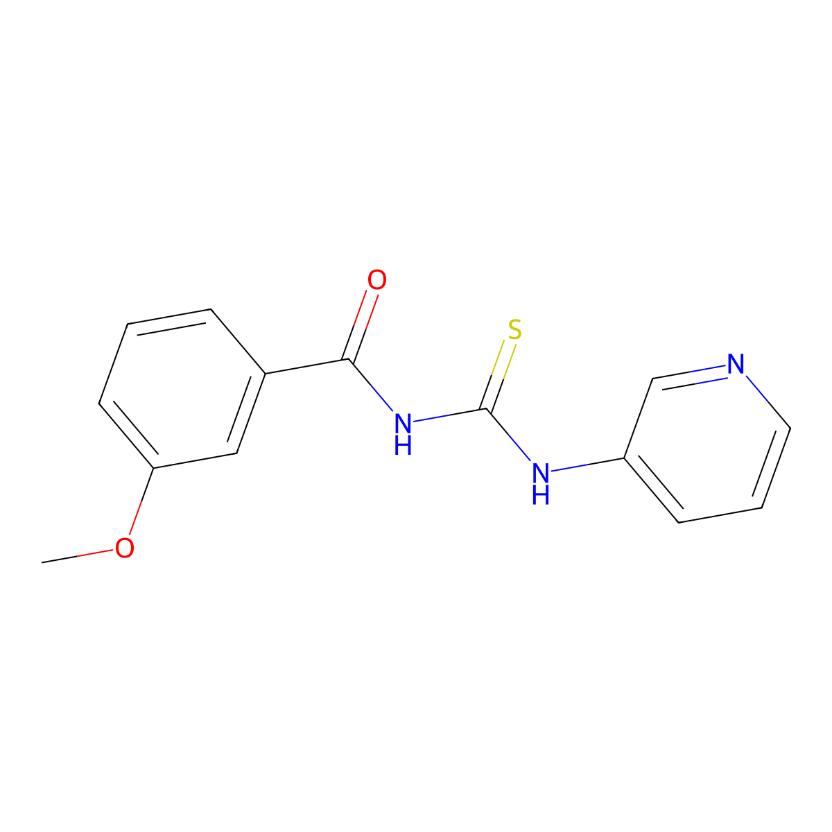 3-methoxy-N-(pyridin-3-ylcarbamothioyl)benzamide molecular structure, CAS 445427-44-1