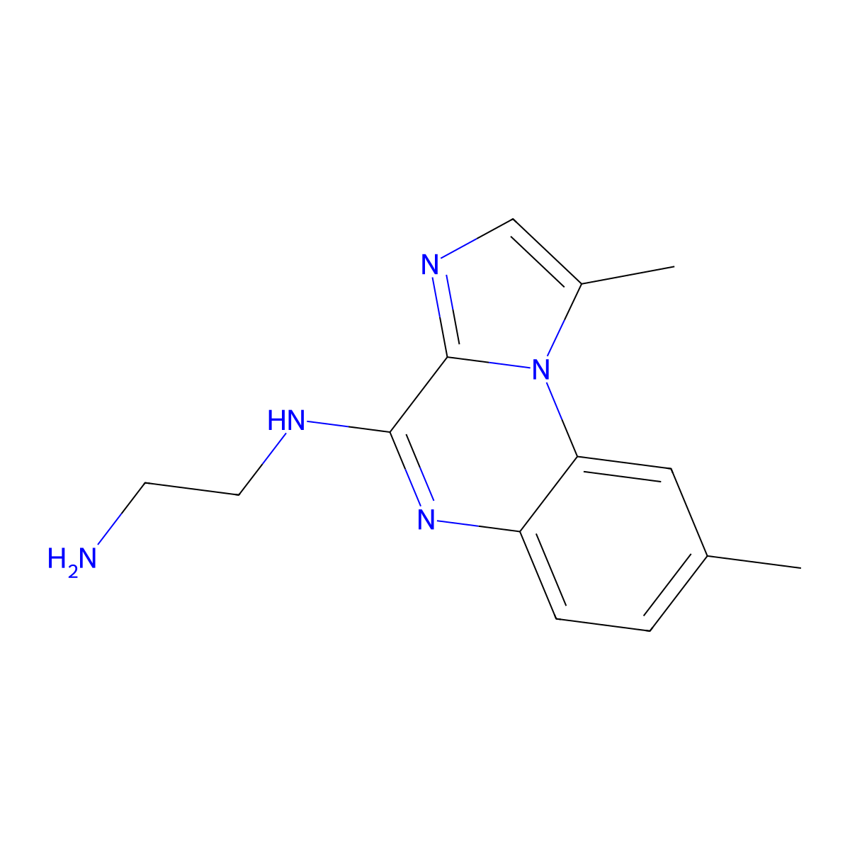 4(2'-Aminoethyl)amino-1,8-dimethylimidazo(1,2-a)quinoxaline molecular structure, CAS 445430-58-0