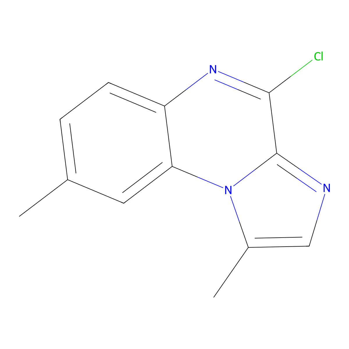 4-Chloro-1,8-dimethyl-imidazo[1,2-A]quinoxaline molecular structure, CAS 445430-62-6