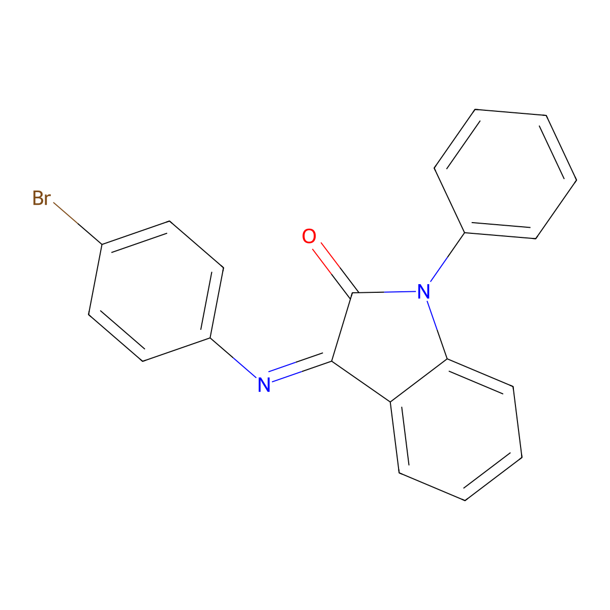 3-(4-Bromophenyl)imino-1-phenylindol-2-one molecular structure, CAS 445455-69-6