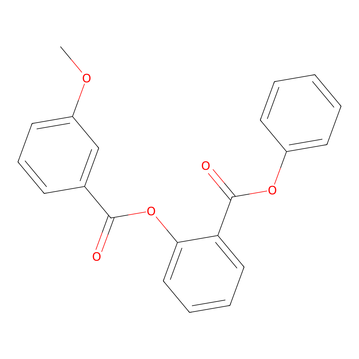 Phenyl 2-[(3-methoxybenzoyl)oxy]benzoate molecular structure, CAS 445463-45-6