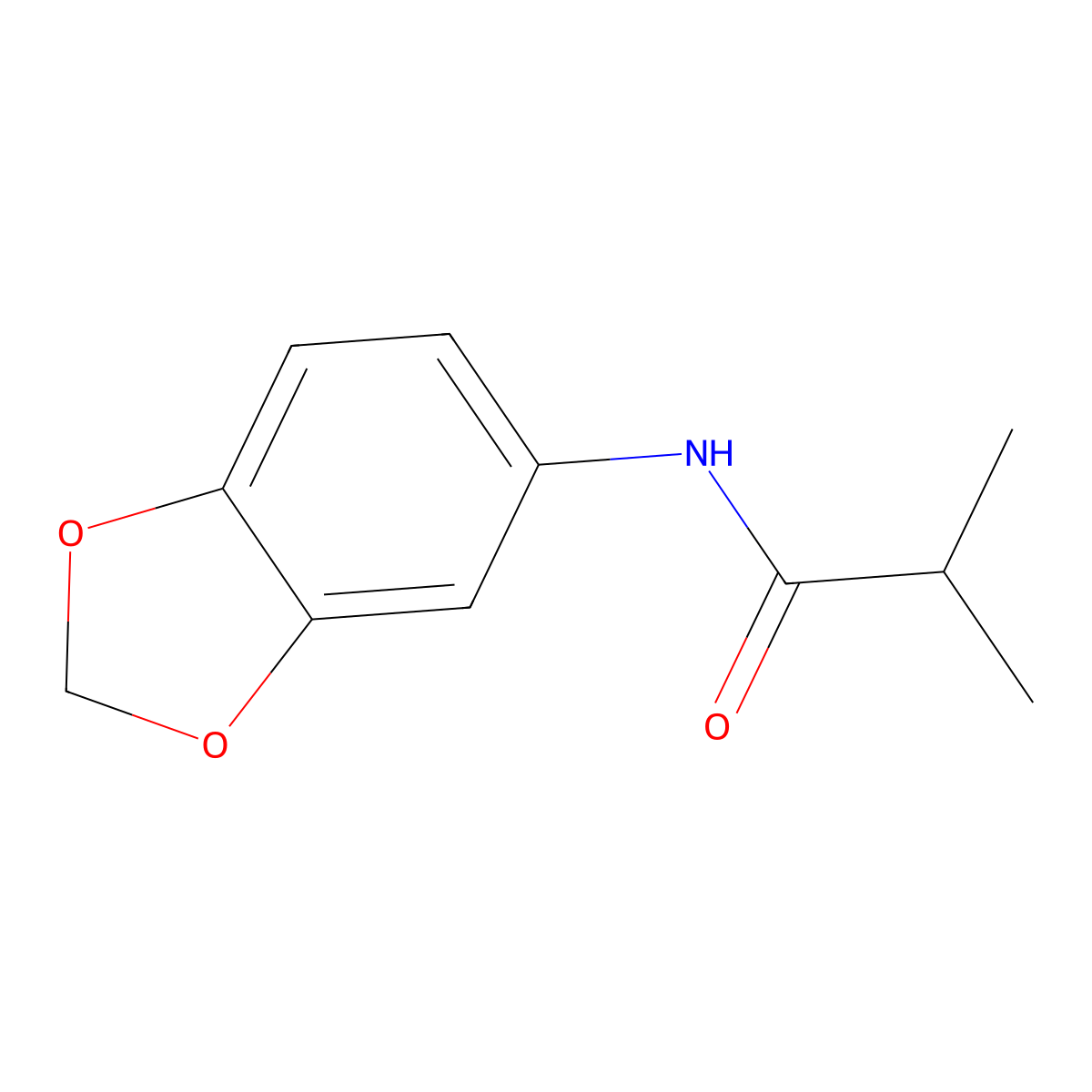 N-(1,3-benzodioxol-5-yl)-2-methylpropanamide molecular structure, CAS 445463-47-8