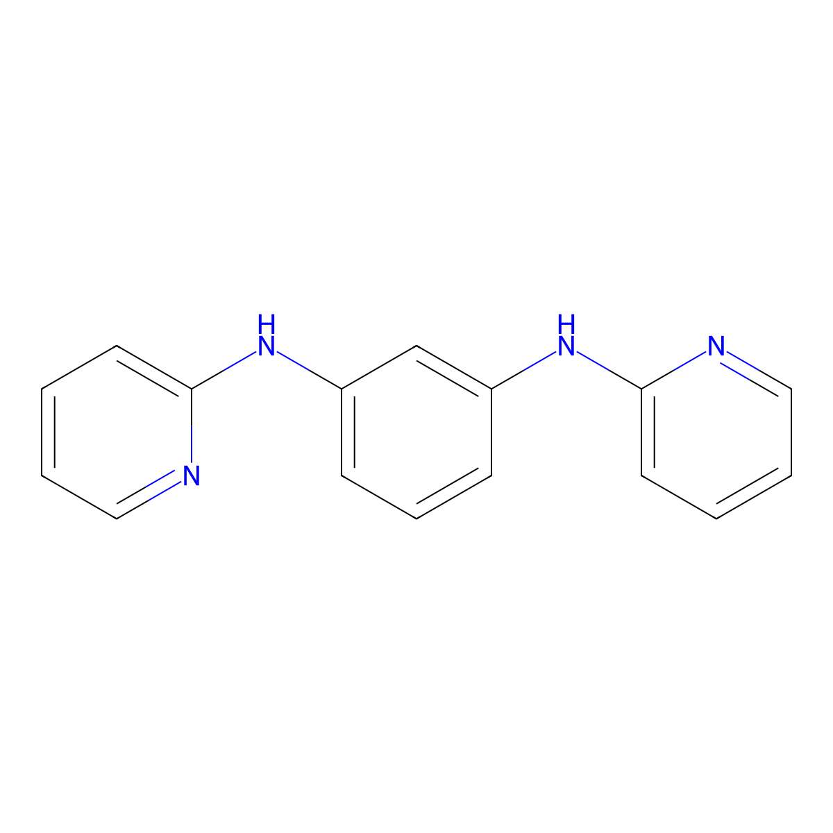 N1,N3-Di(pyridin-2-yl)benzene-1,3-diamine molecular structure, CAS 445467-74-3
