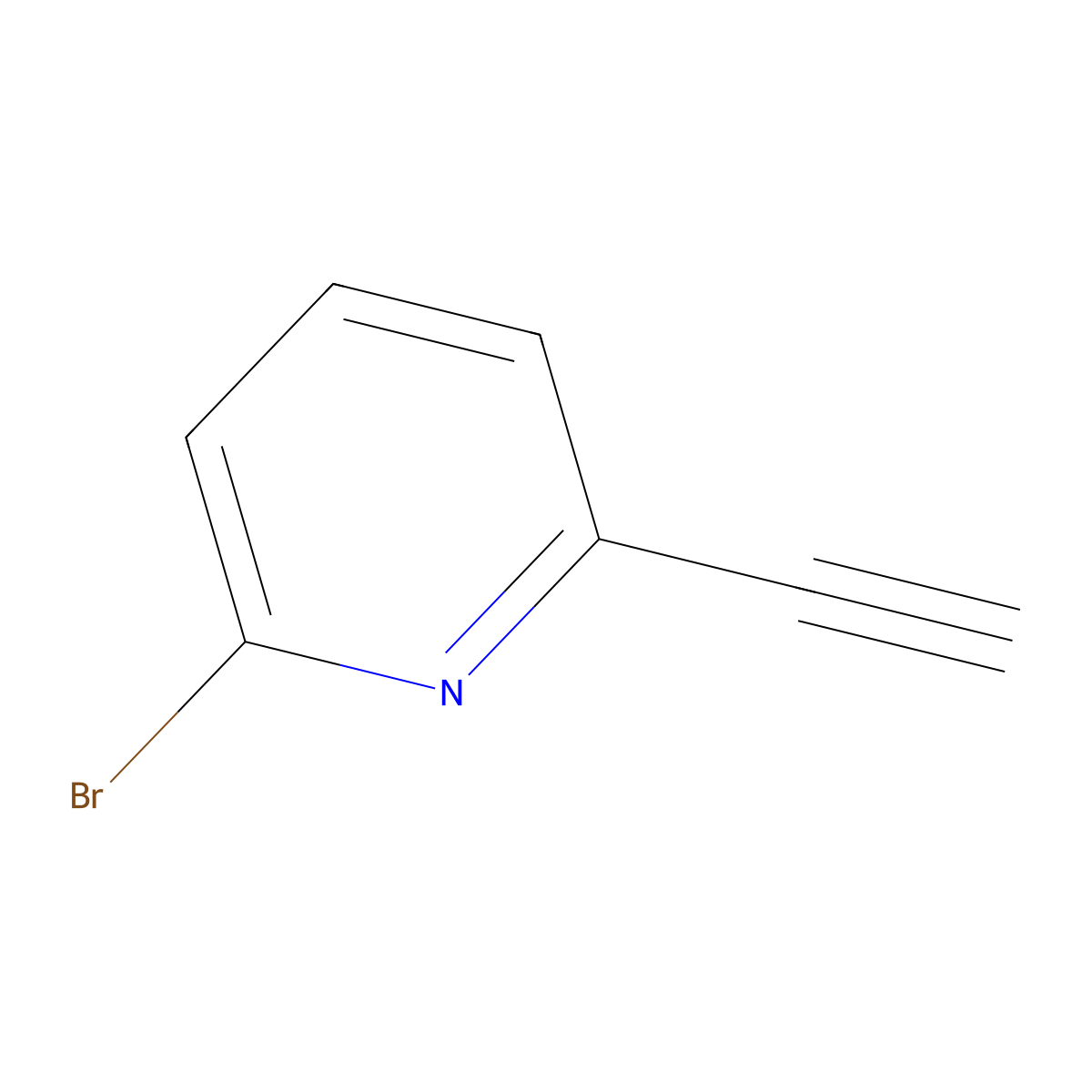 2-Bromo-6-ethynylpyridine molecular structure, CAS 445468-63-3