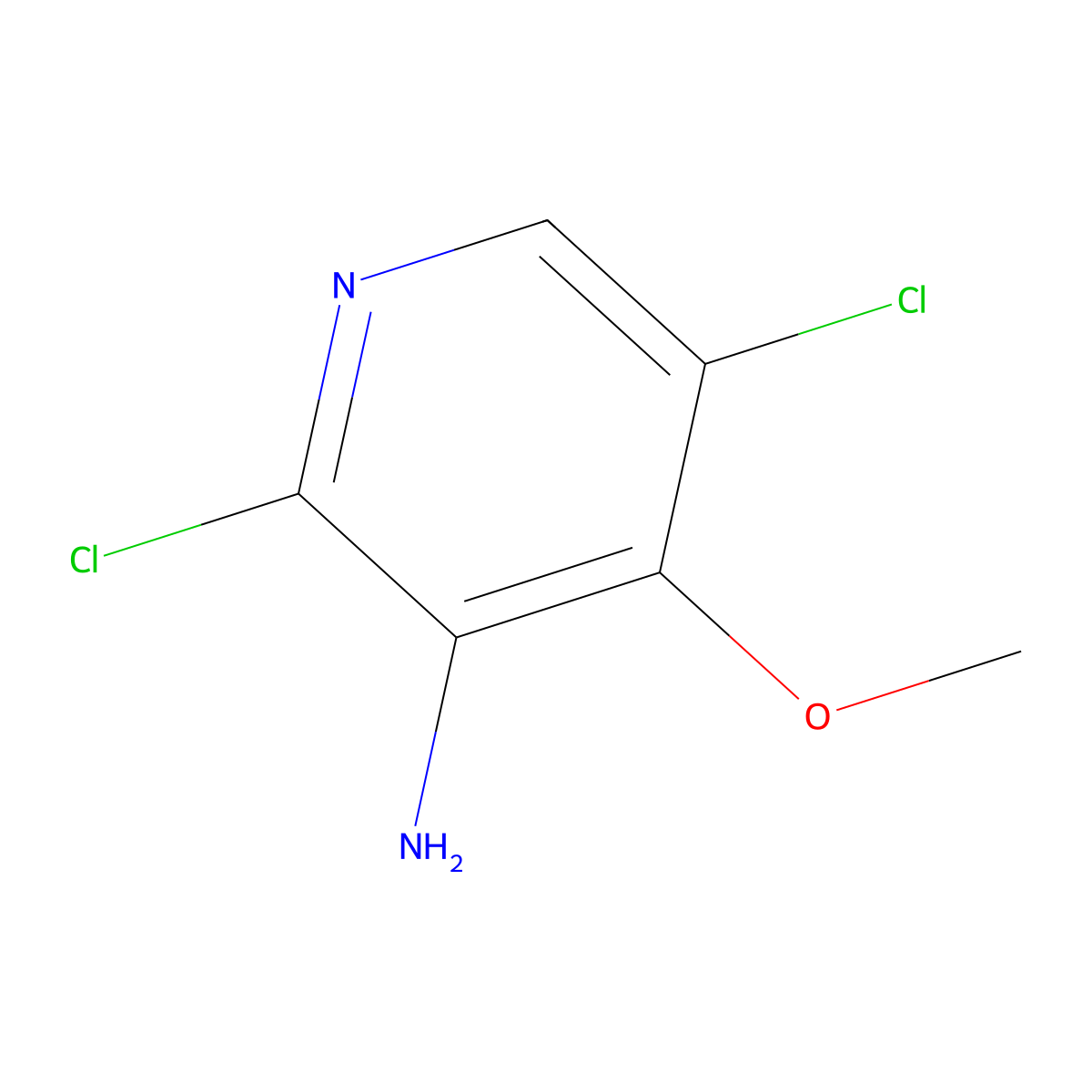 2,5-Dichloro-4-methoxypyridin-3-amine molecular structure, CAS 445471-27-2