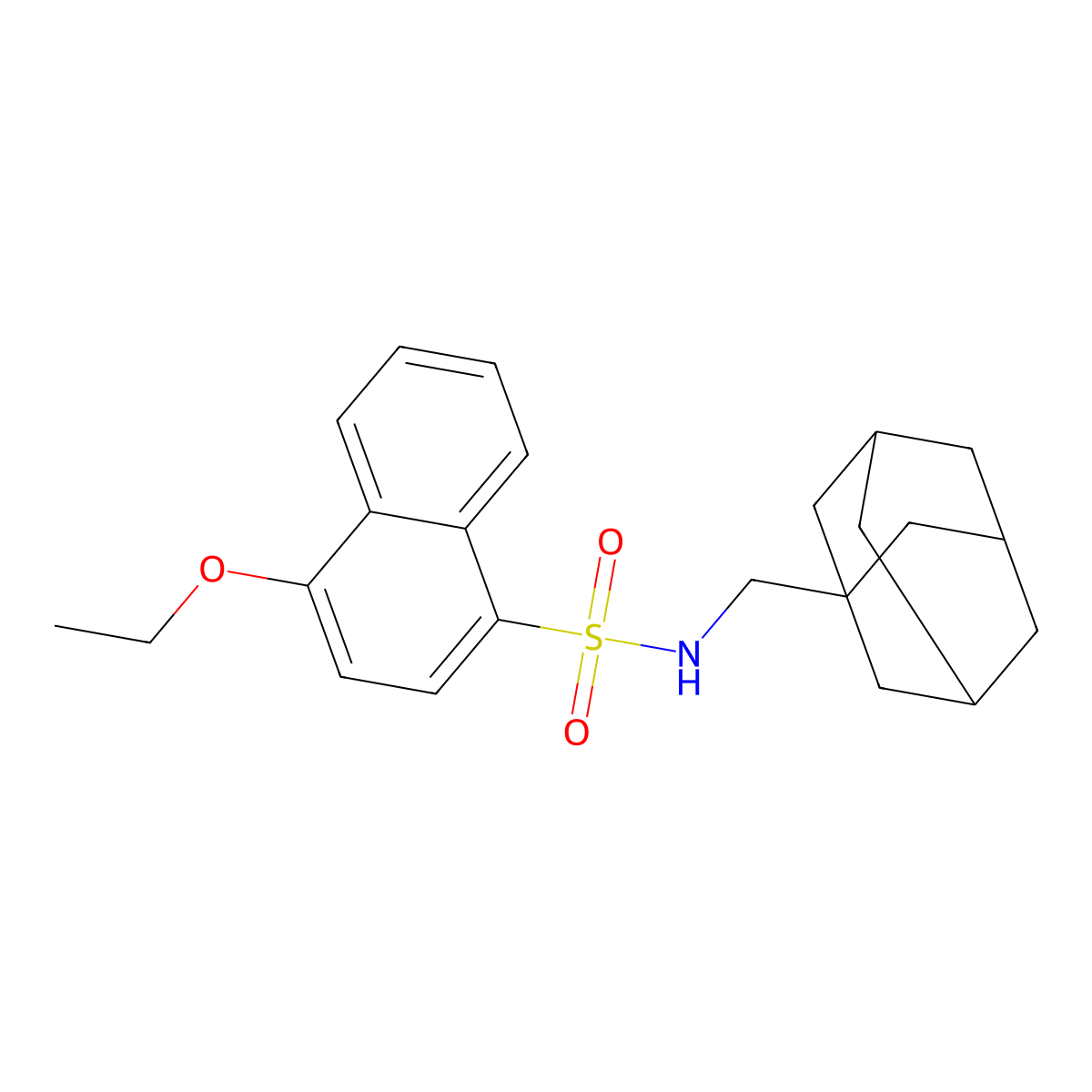 N-[(adamantan-1-yl)methyl]-4-ethoxynaphthalene-1-sulfonamide molecular structure, CAS 445473-41-6