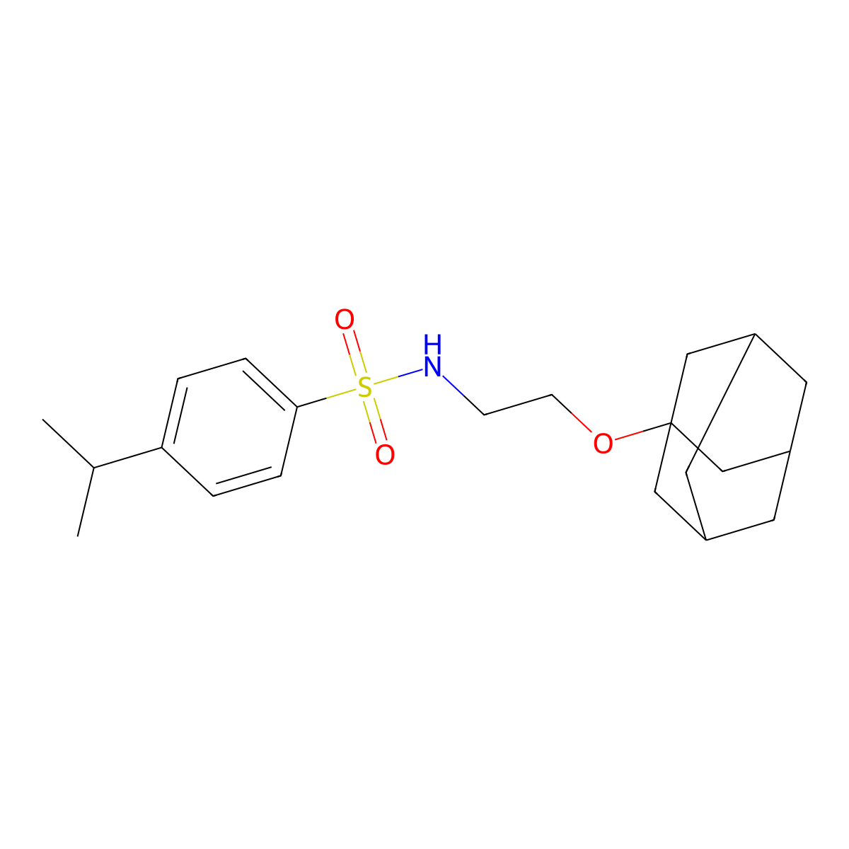 N-[2-(Adamantan-1-yloxy)-ethyl]-4-isopropyl-benzenesulfonamide molecular structure, CAS 445473-48-3