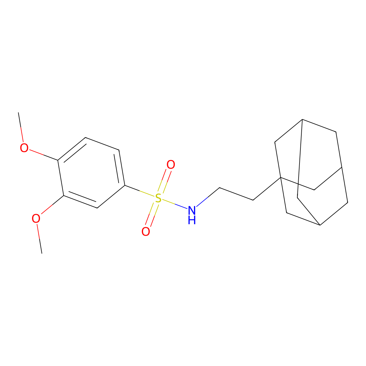 N-[2-(1-Adamantyl)ethyl]-3,4-dimethoxybenzenesulfonamide molecular structure, CAS 445473-51-8
