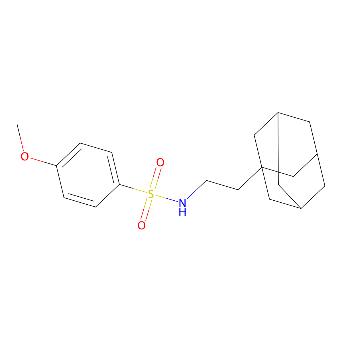 N-[2-(1-Adamantyl)ethyl]-4-methoxybenzenesulfonamide molecular structure, CAS 445473-54-1