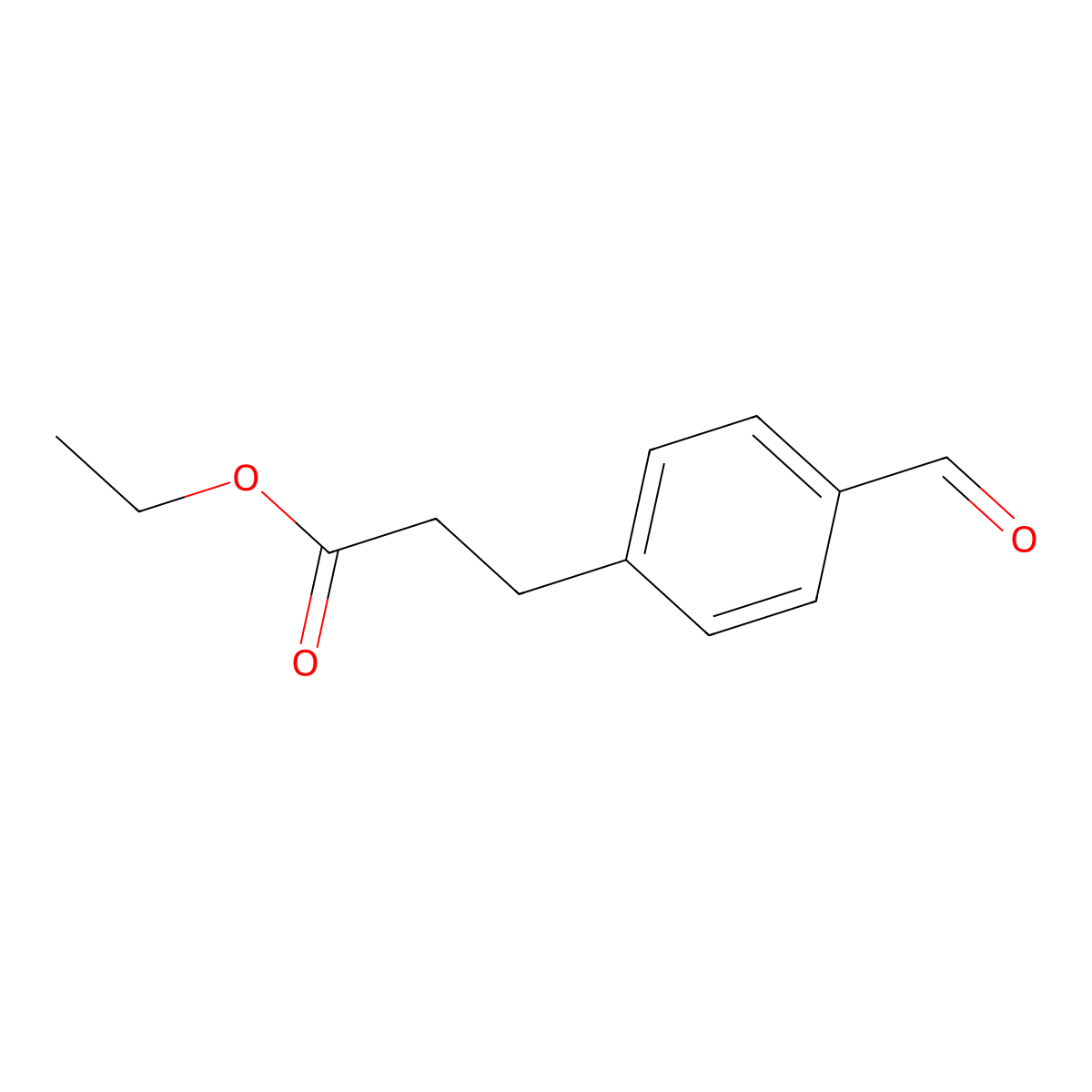 Ethyl 3-(4-formylphenyl)propanoate molecular structure, CAS 445483-72-7