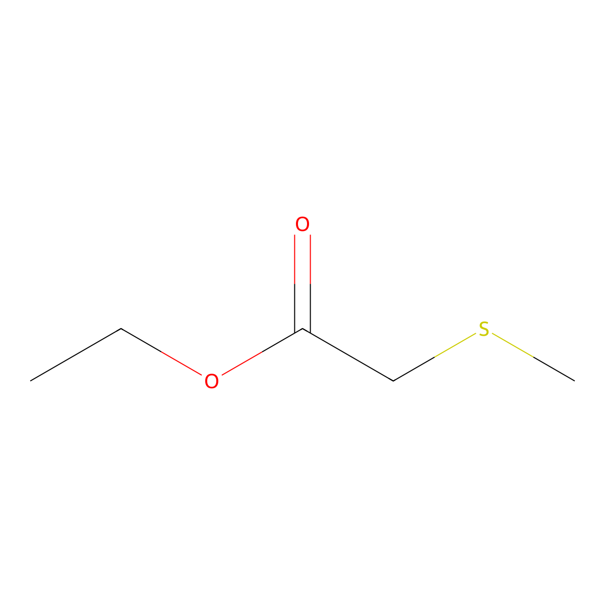 Ethyl (methylthio)acetate molecular structure, CAS 4455-13-4