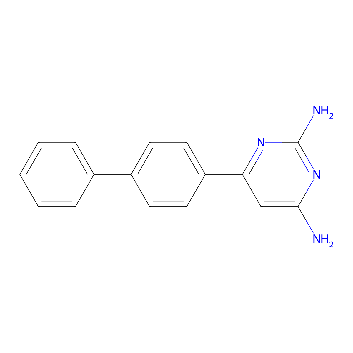 6-(4-Phenylphenyl)pyrimidine-2,4-diamine molecular structure, CAS 4455-63-4