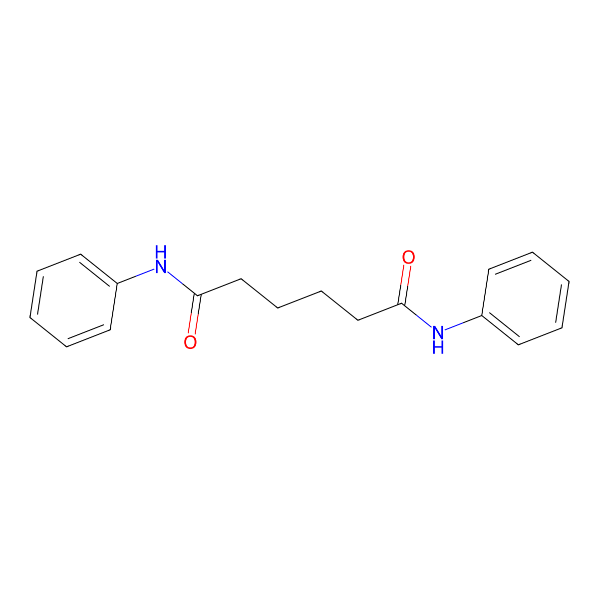 Adipic dianilide molecular structure, CAS 4456-80-8