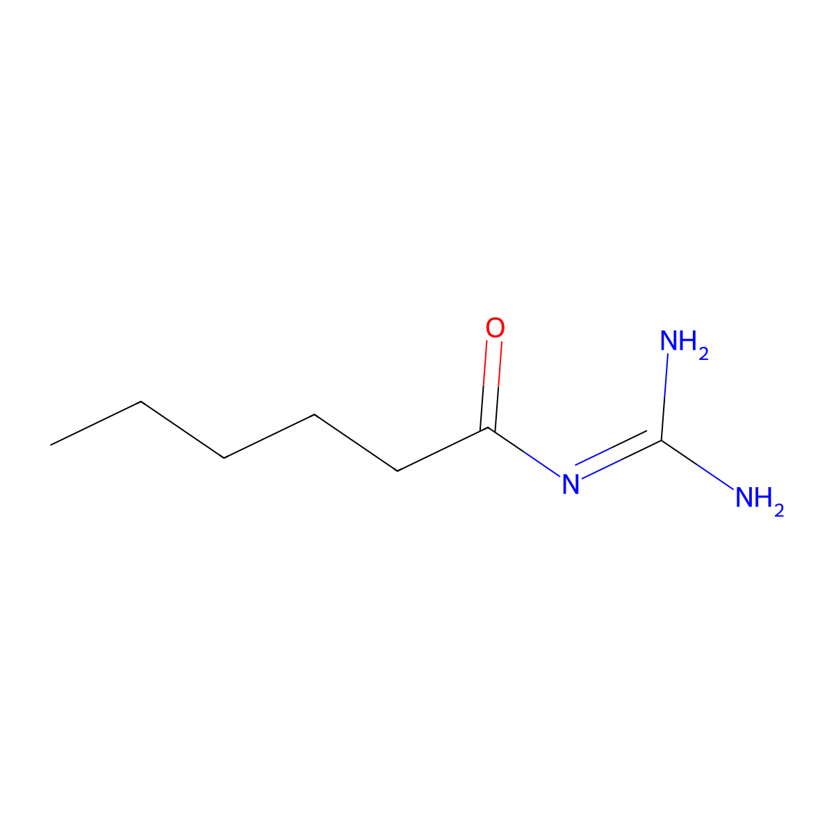 N-Amidinohexanamide molecular structure, CAS 4456-92-2