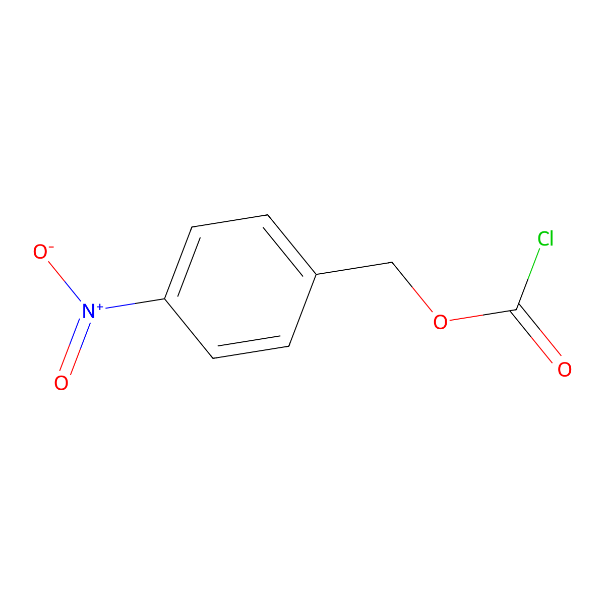 4-Nitrobenzyl chloroformate molecular structure, CAS 4457-32-3