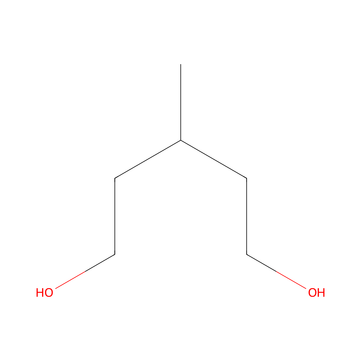 3-Methyl-1,5-pentanediol molecular structure, CAS 4457-71-0