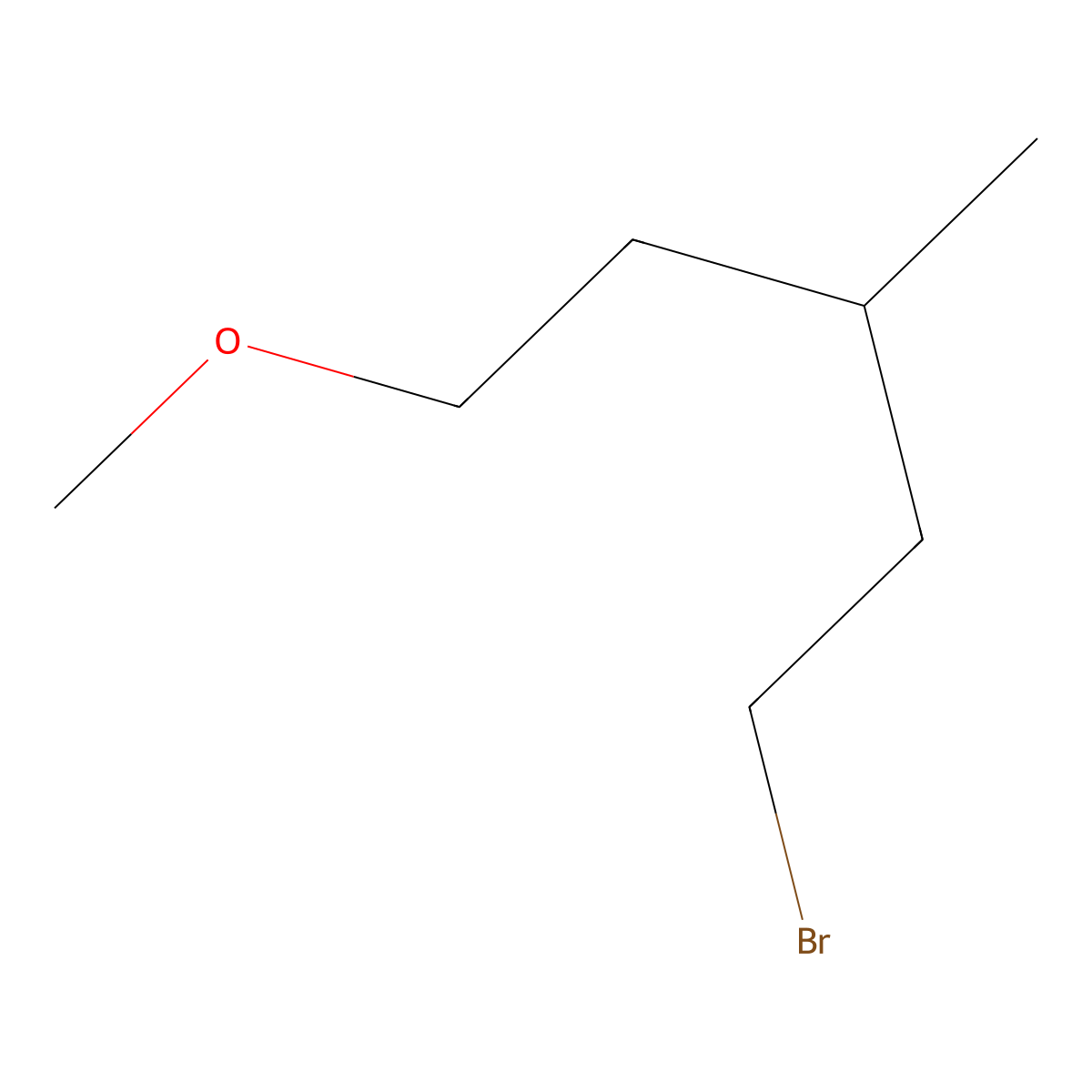 1-Bromo-5-methoxy-3-methylpentane molecular structure, CAS 4457-74-3