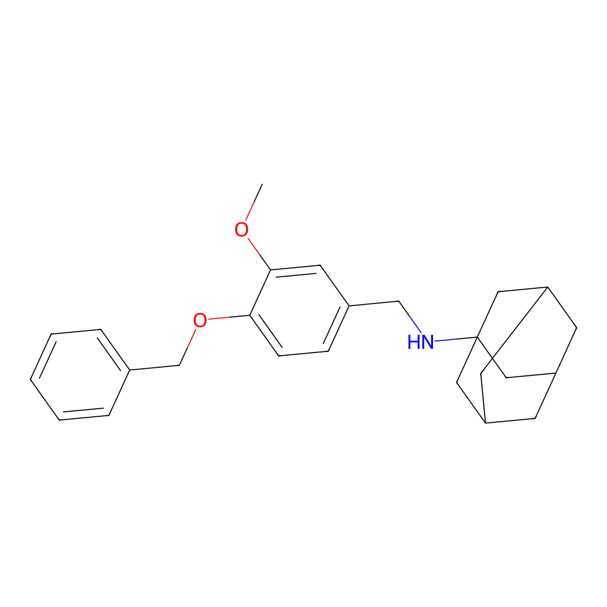 N-[(3-methoxy-4-phenylmethoxyphenyl)methyl]adamantan-1-amine molecular structure, CAS 4457-92-5