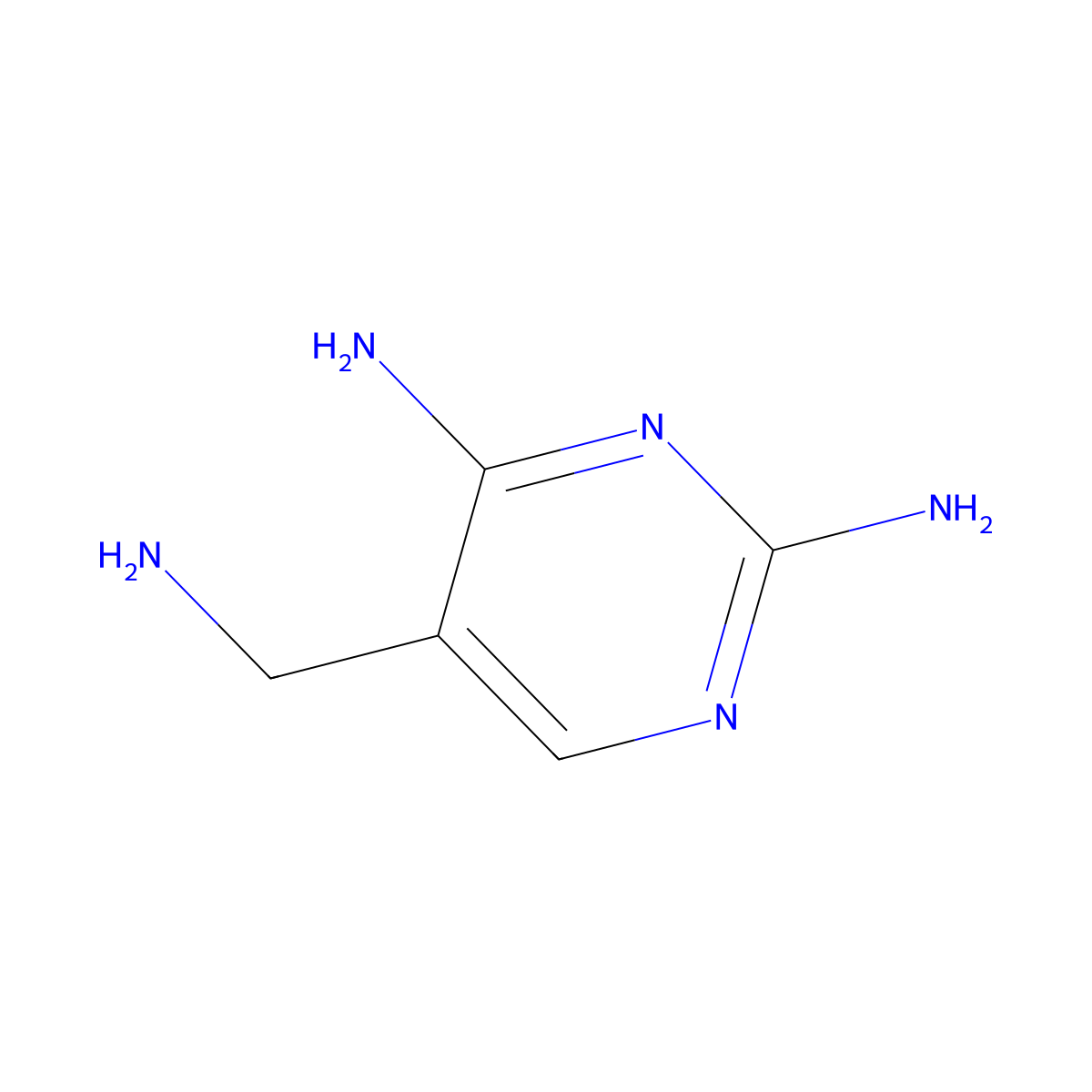 5-(Aminomethyl)pyrimidine-2,4-diamine molecular structure, CAS 4458-18-8
