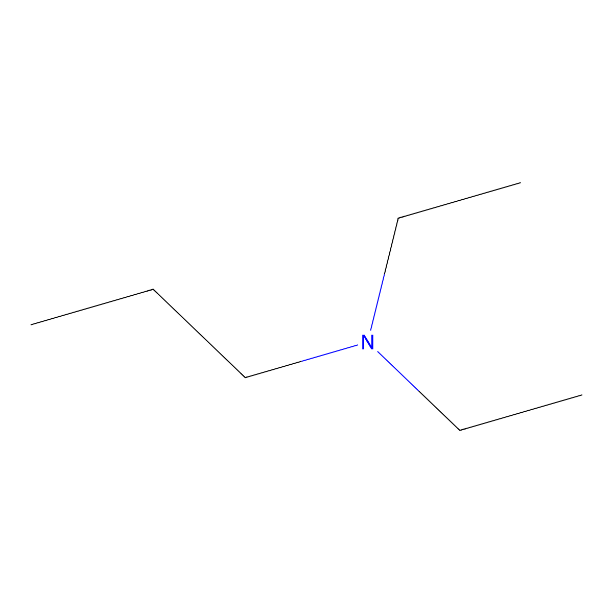 Diethylpropylamine molecular structure, CAS 4458-31-5